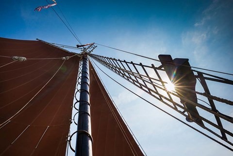 Framed Tall Schooner Rigging, Cape Ann, Massachusetts Print