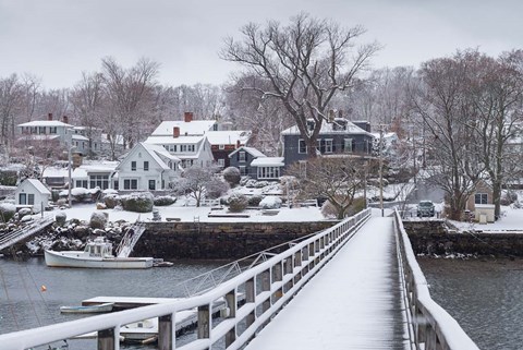 Framed Cape Ann In The Winter, Massachusetts Print