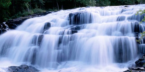 Framed Wide Cascade Of Bond Falls On The Ontonagon River Print