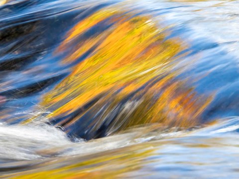 Framed Flowing Rapids Of The Ontonagon River Print