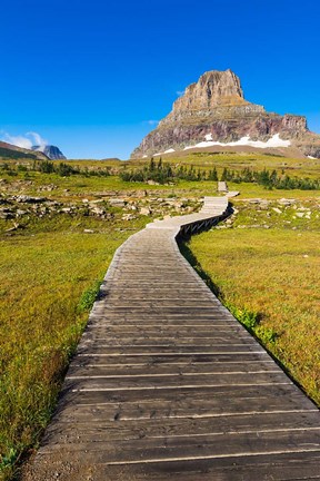 Framed Hidden Lake Trail At Logan Pass, Glacier National Park, Montana Print