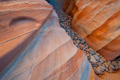 Framed Designs Of A Small Canyon On The White Dome Trail Print