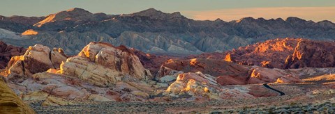 Framed Panorama Of Valley Of Fire State Park, Nevada Print