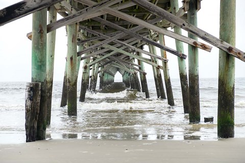 Framed Oceanic Pier, Wilmington, North Carolina Print