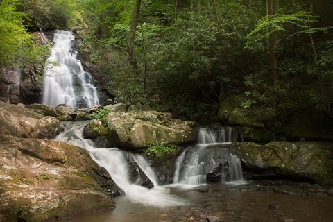 Framed Indian Flats Falls Landscape, Tennessee Print