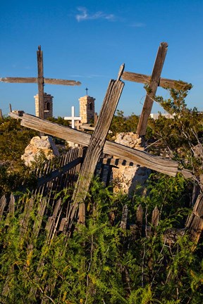 Framed Cemetery In Old Terlingua, Texas Print