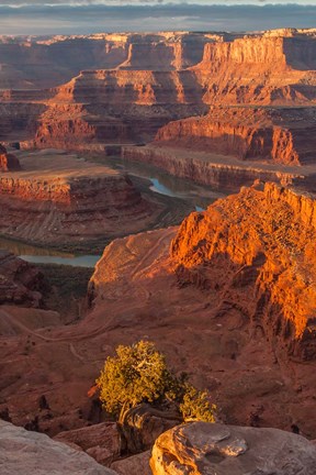 Framed Sunrise On The Colorado River, Utah Print