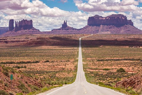 Framed Road Through Monument Valley Print