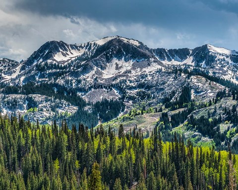 Framed Snow Covered Mountain From Guardsman&#39;s Pass Road Print