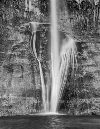 Framed Lower Calf Creek Falls Escalante, Utah (BW) Print