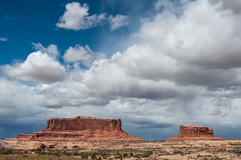 Framed Mesas And Thunderclouds Over The Colorado Plateau, Utah Print