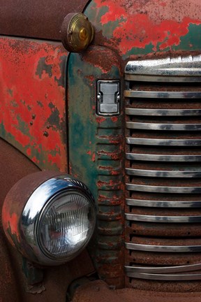 Framed Rusted And Abandoned International Truck Print