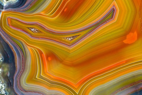 Framed Banded Agate X Print