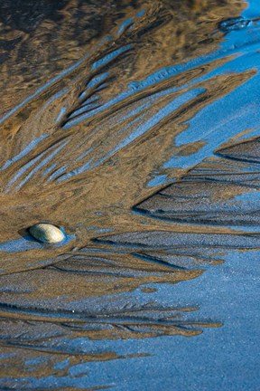 Framed Sand And Water Detail On Ruby Beach Print