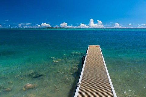 Framed Pier With Cooks Island, Guam Print