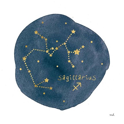 Framed Horoscope Sagittarius Print