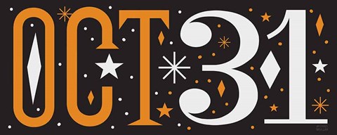 Framed Festive Fright October 31 III Print