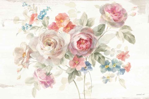 Framed Cottage Garden I Print