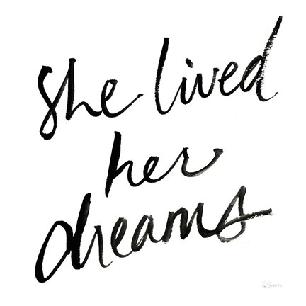 Framed She Lived Her Dreams Print