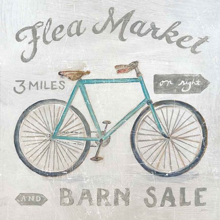 Framed White Barn Flea Market IV Print