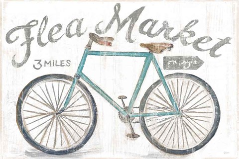 Framed White Barn Flea Market I Print