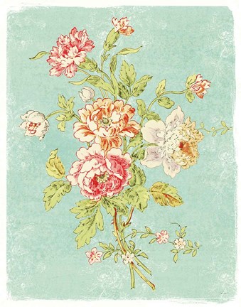 Framed Cottage Roses VIII Bright Print