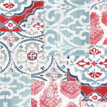 Framed Bazaar Patchwork II Print