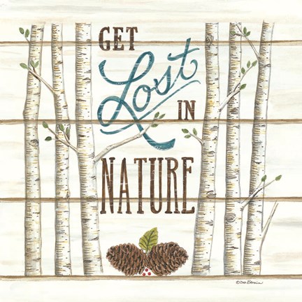 Framed Get Lost in Nature Print