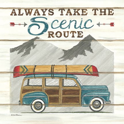 Framed Always Take the Scenic Route Print