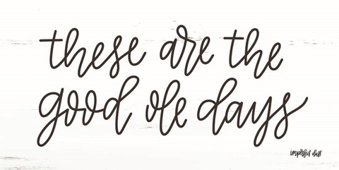 Framed These are the Good Ole Days Print