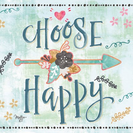 Framed Choose Happy Print