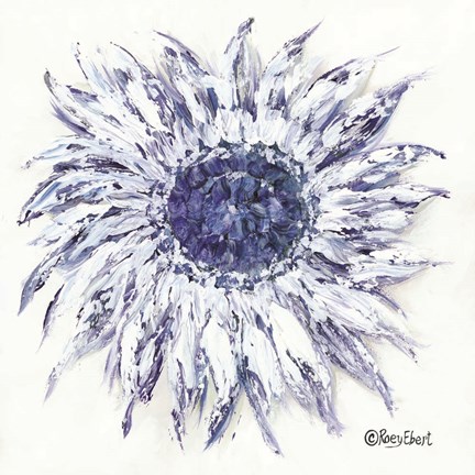 Framed Blue Sunflower Print