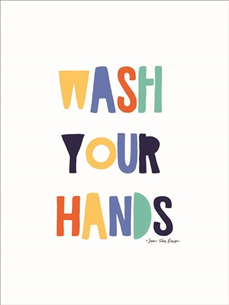 Framed Wash Your Hands Print