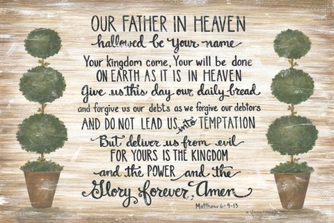 Framed Our Father in Heaven Print