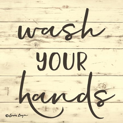 Framed Wash Your Hands Print