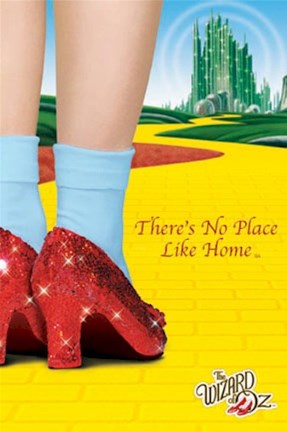 Framed Wizard of Oz - No Place Like Home Print