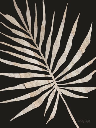 Framed Palm Frond Wood Grain IV Print