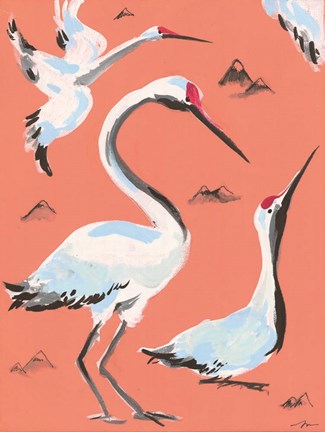 Framed Storks I Print