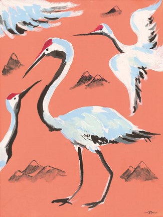 Framed Storks II Print