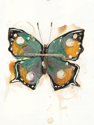 Framed Collage Butterfly Print