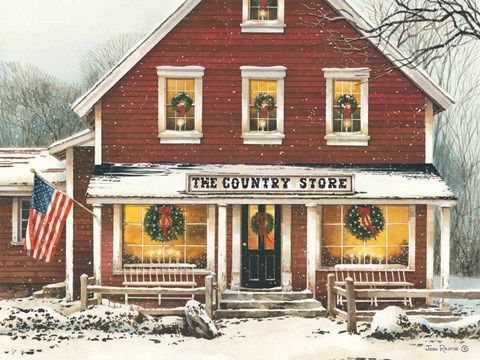 Framed Country Christmas Print