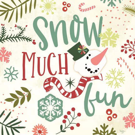 Framed Snow Much Fun Print