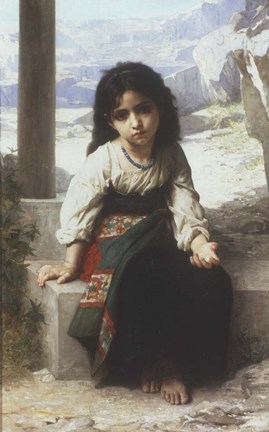 Framed Petite Mendiante, 1880 Print