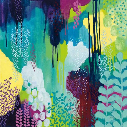 Framed Jewel Forest I Print