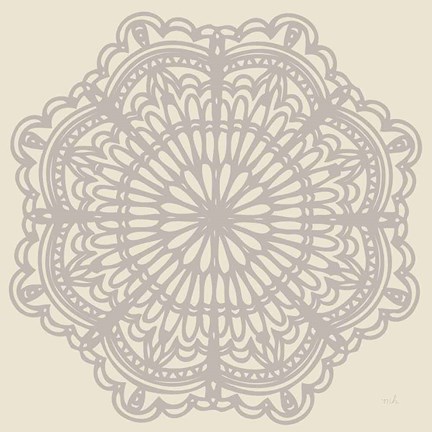 Framed Contemporary Lace Neutral I Print