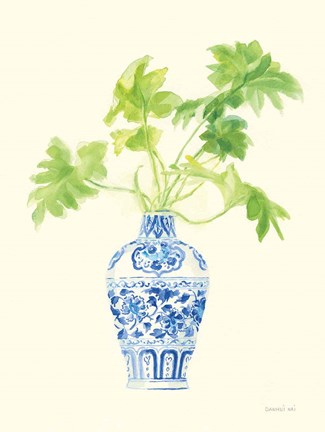 Framed Palm Chinoiserie III Print