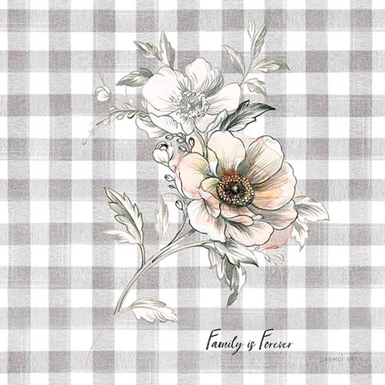 Framed Sketchbook Garden VII Checker Family Print