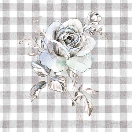 Framed Sketchbook Garden IX Checker Print