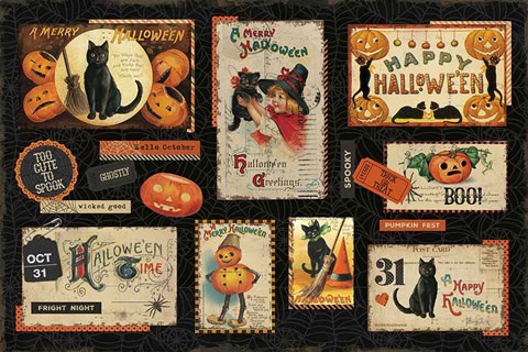 Framed Halloween Nostalgia I Print