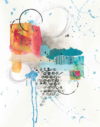 Framed Abstract Skyline I Print